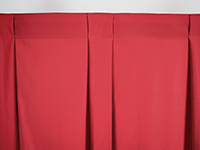 Box Pleats with 50% Fullness