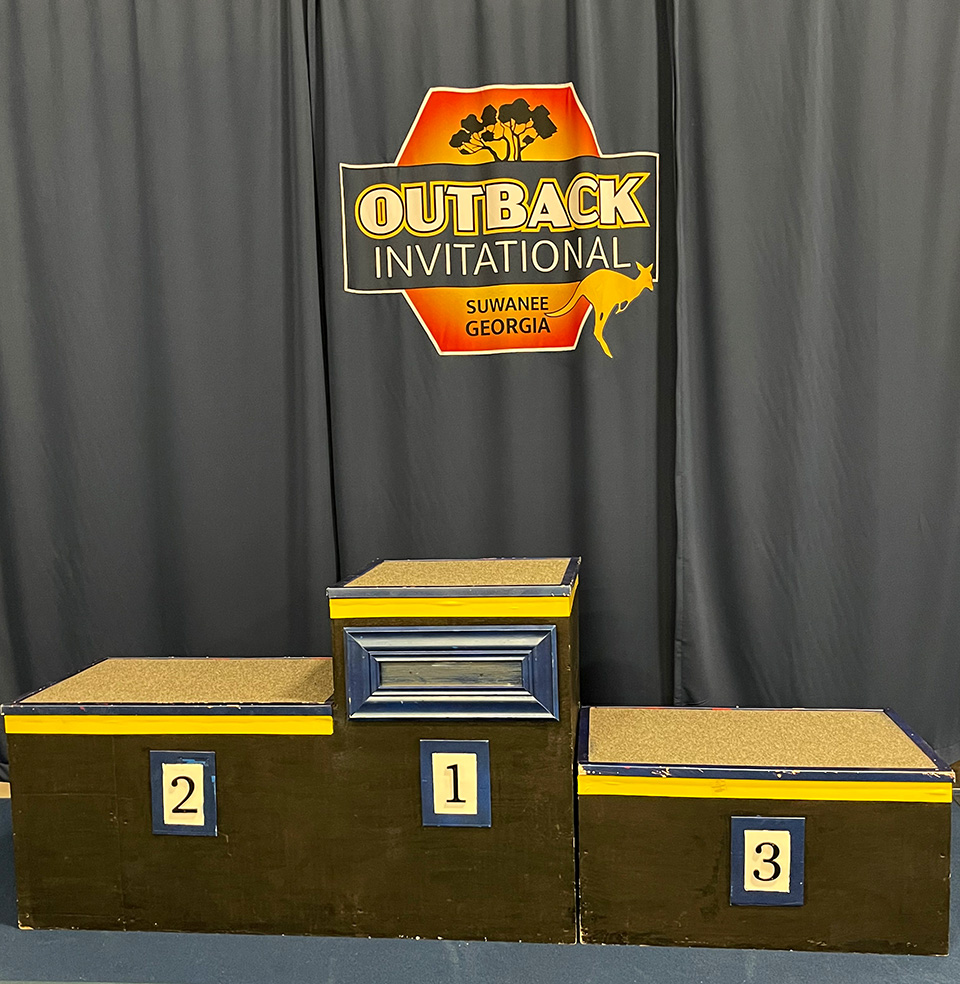 Stage Curtain with Dye Sub Printed Emblem